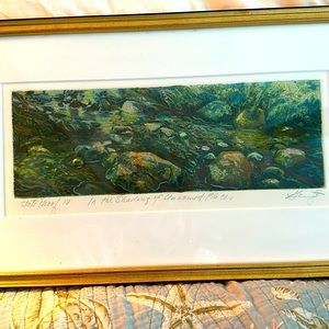 In the Shadows of Unknown Places 11” by 21” stunning piece of Art vintage